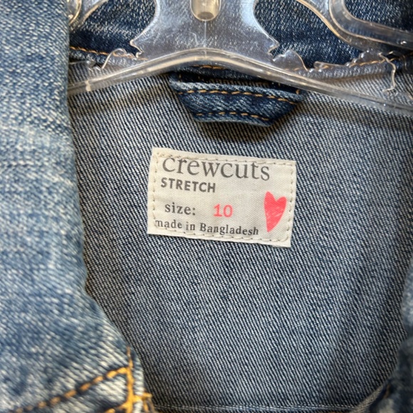 CrewCuts Stretch Mid Wash Denim Jacket. Size 10 Like New - Picture 2 of 3